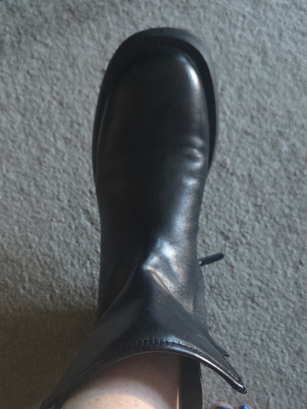 Women’s Black Leather Mid-Calf Boot - Classic Style